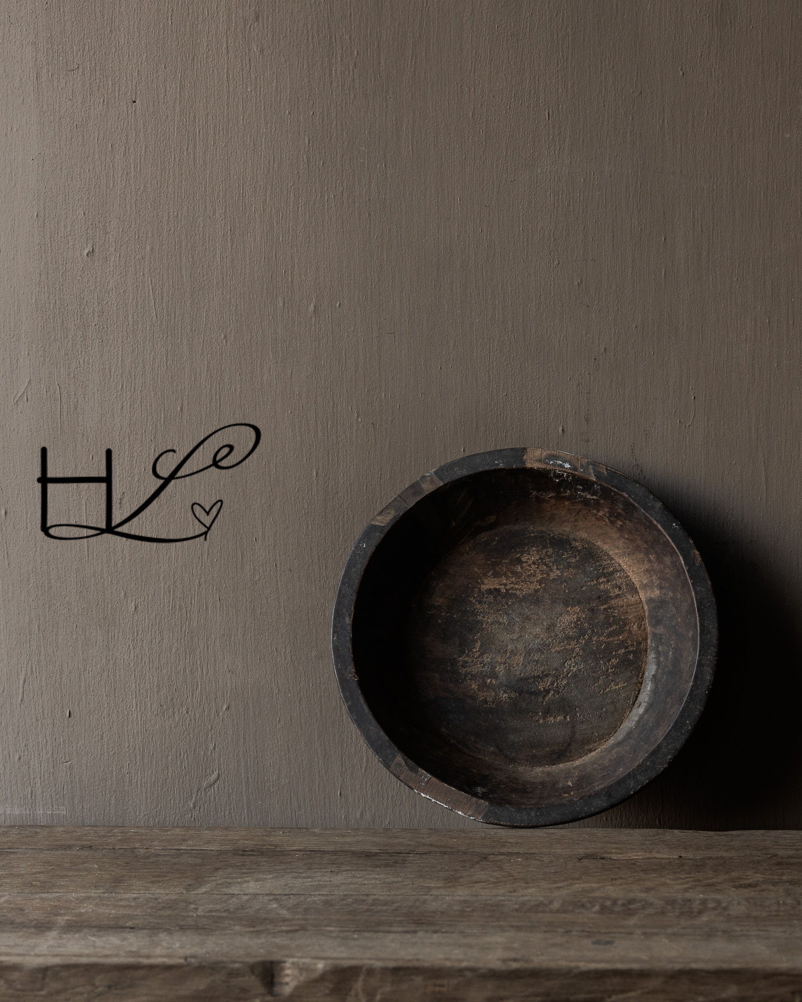 Small authentic wooden wabi-sabi bowl-2