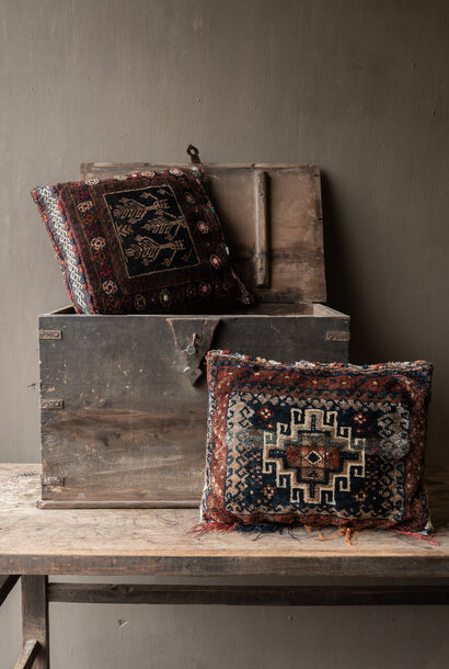 Old Antique Authentic wooden chest HOFFZ