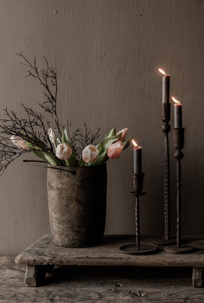 Oude houten thee / Bajot tafeltje  Oud Houten Laag Werkplateau (India)