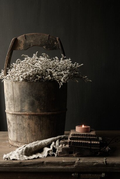 Authentic old wooden bucket