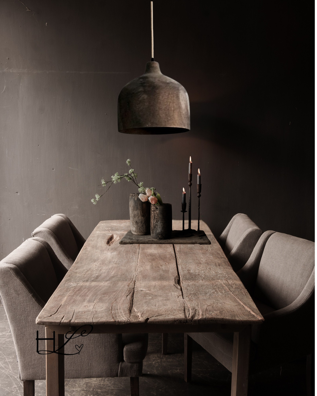 Wooden Hanging Lamp with Fabric Cord-1