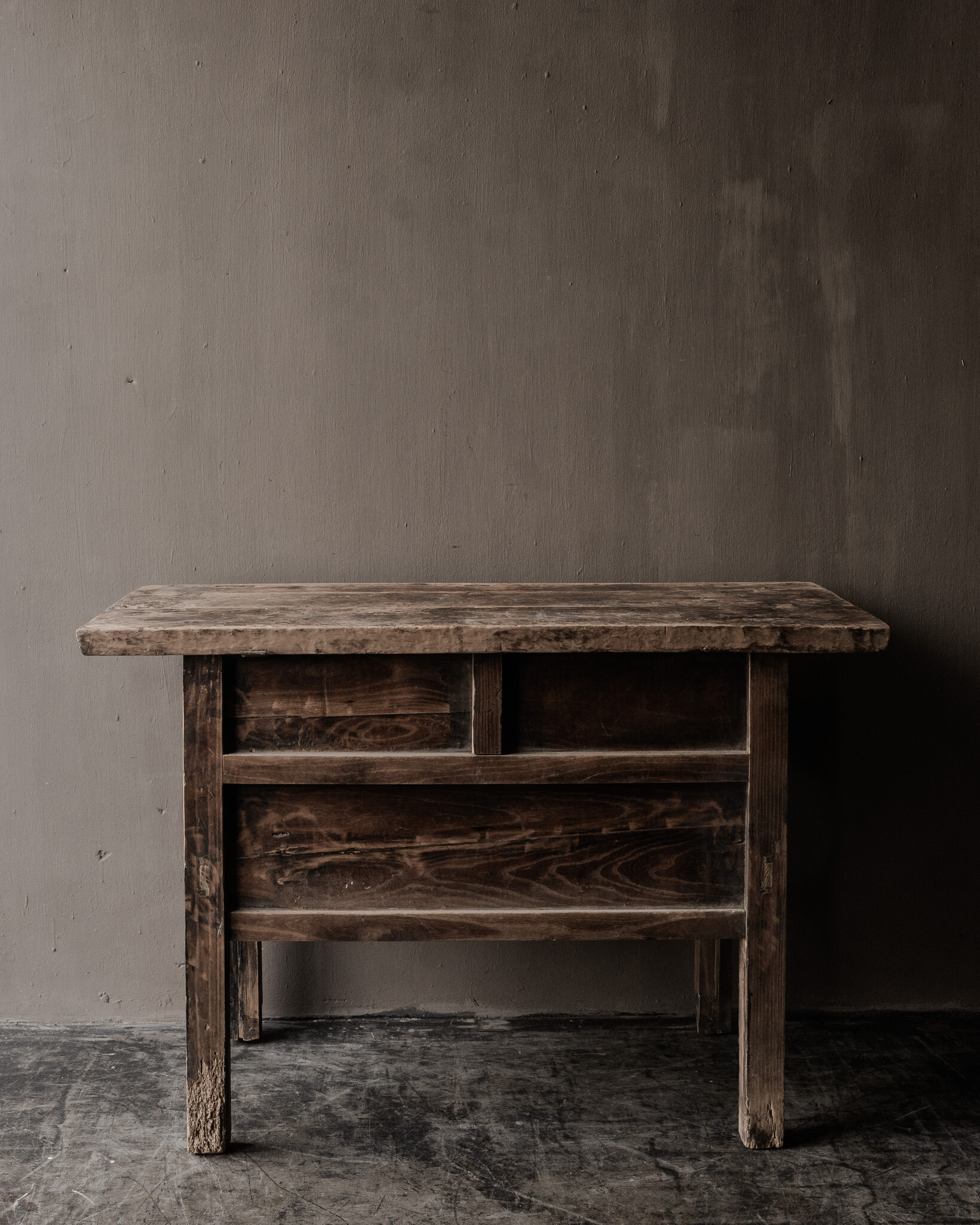 Unique antique wooden side table / wall table / console table-2