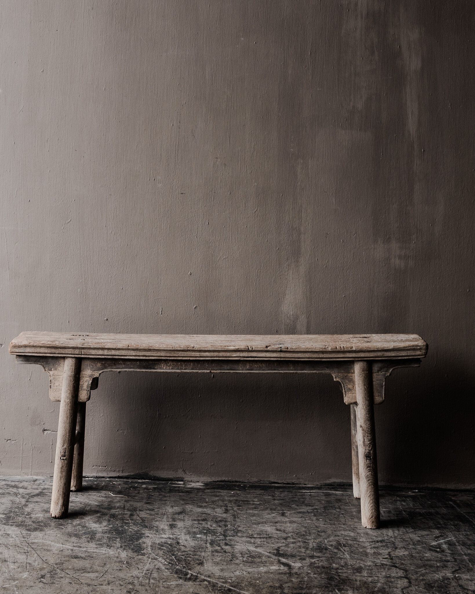 Authentic Chinese elmwood wooden bench-2