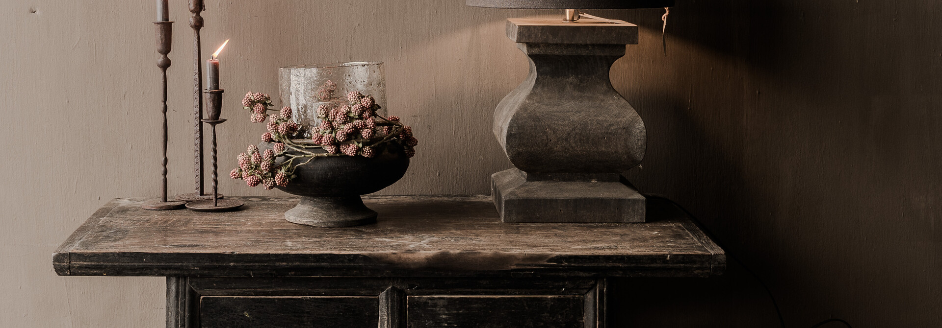 Old Antique Wabi Sabi Wooden weathered cabinet / Side table / Wall table