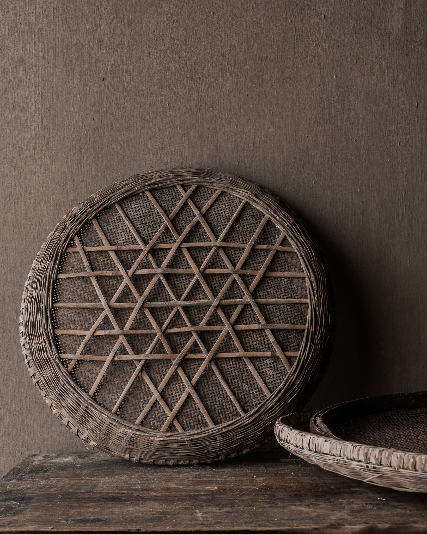 Authentieke Nepalese Rijstzeef – Handgevlochten | Uniek Decoratiestuk-4