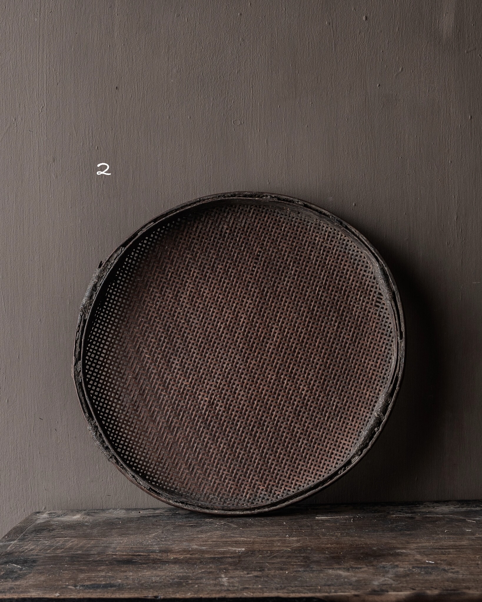 Authentieke Nepalese Rijstzeef – Handgevlochten | Uniek Decoratiestuk-1