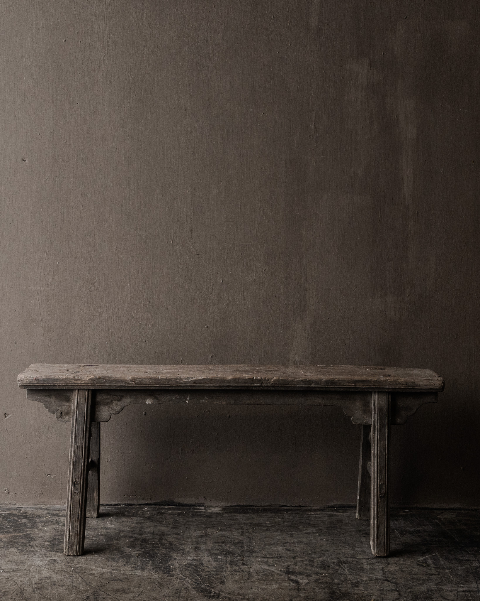 Authentic Chinese elmwood wooden bench-4