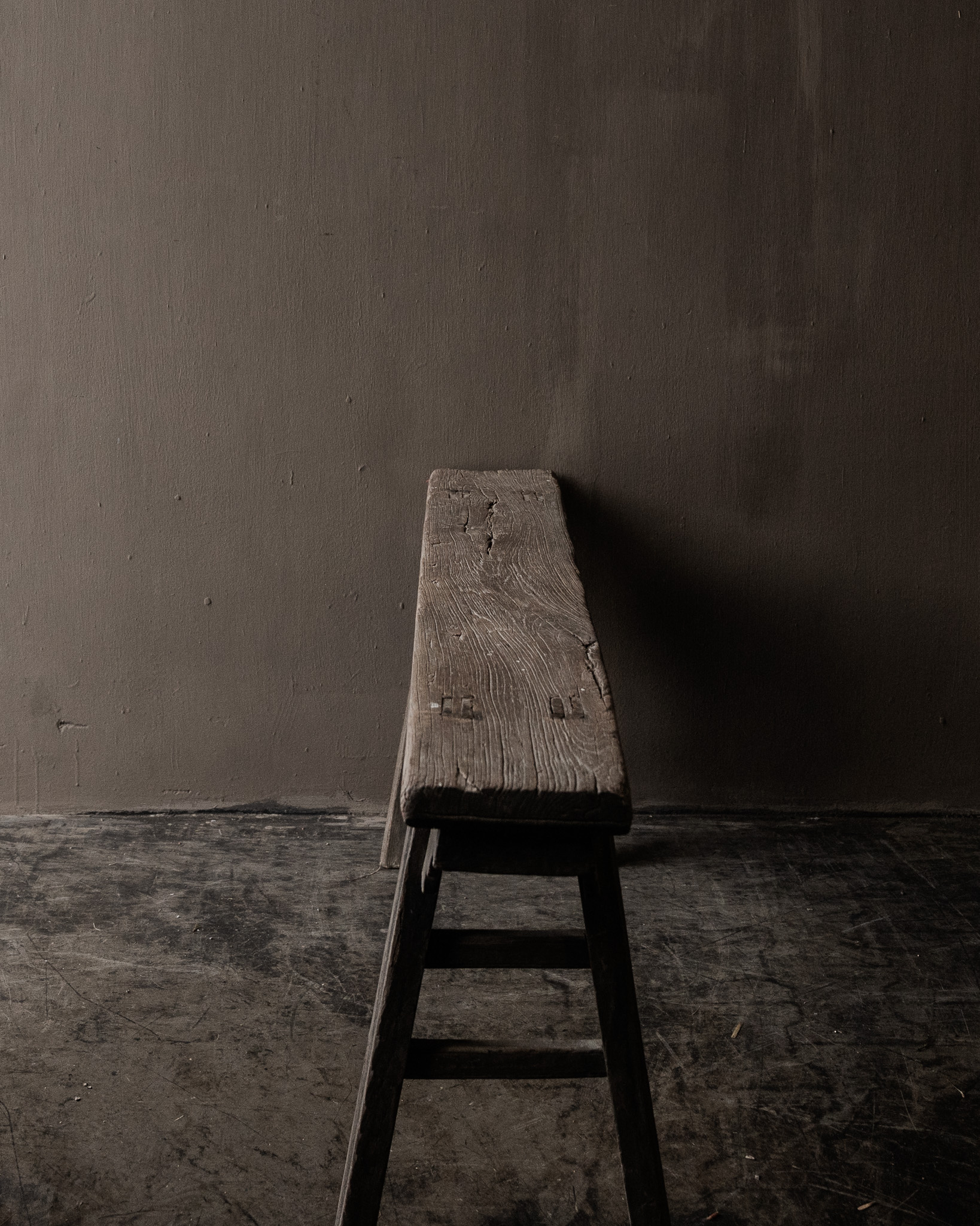 Authentic Chinese elmwood wooden bench-5