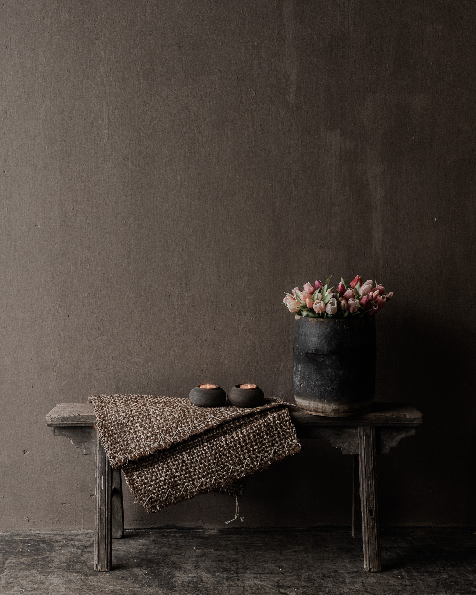 Authentic Chinese elmwood wooden bench-1