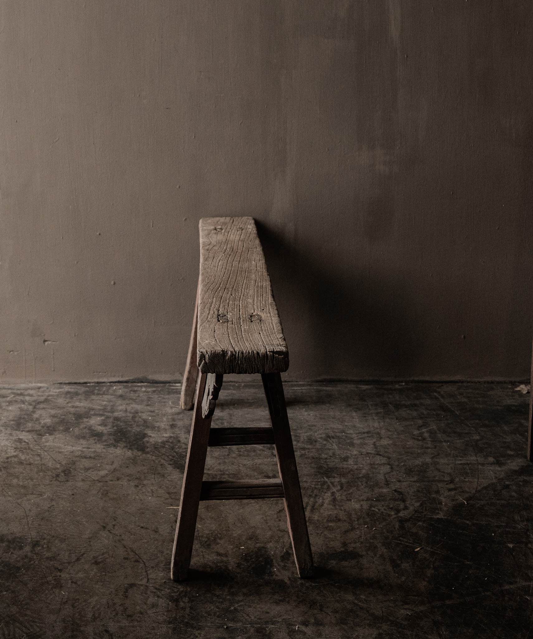 Authentic Chinese Elmwood Bench – Rare Beautiful Weathered Color-5