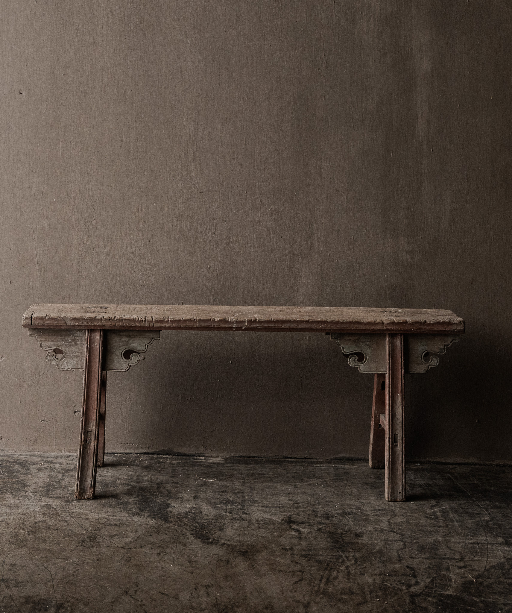 Authentic Chinese Elmwood Bench – Rare Beautiful Weathered Color-6