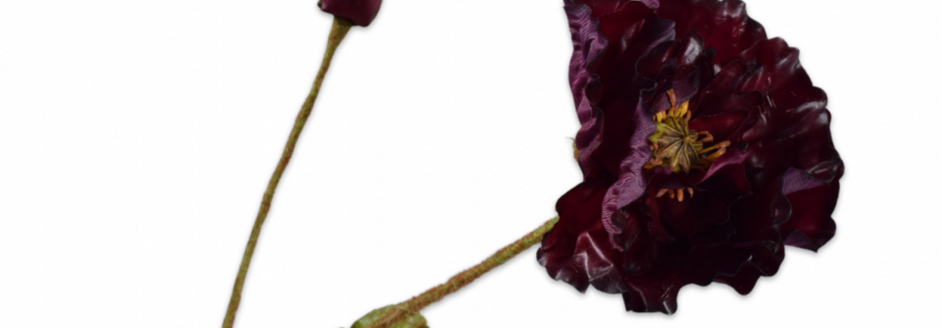 POPPY BRANCH BORDEAUX RT 74 cm