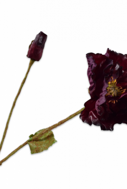 POPPY BRANCH BORDEAUX RT 74 cm