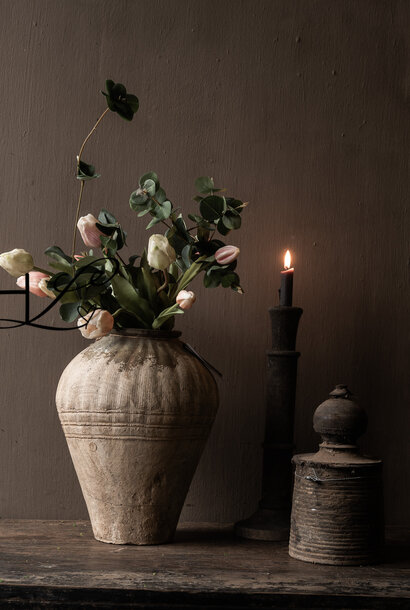 bouquet / Bunch of tulips with eucalyptus branch