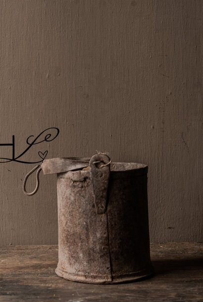 Old metal bucket / pot – unique antique piece