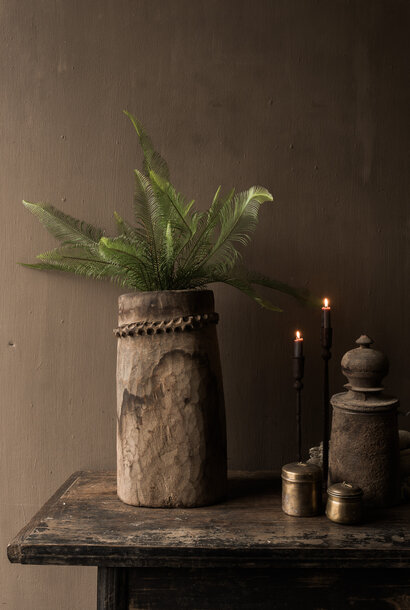 Unique imperfect wooden mortar