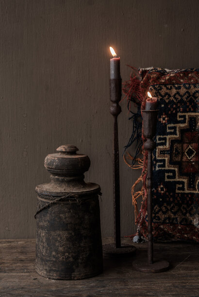 Originaler alter nepalesischer Holzkrug/Topf mit Deckel HOFFZ