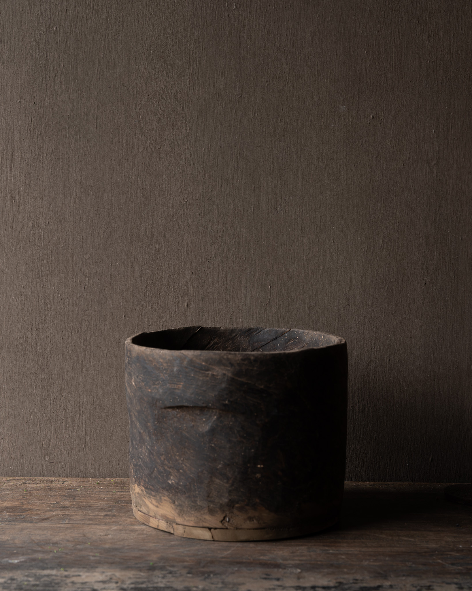 alter nepalesischer Holztopf-3