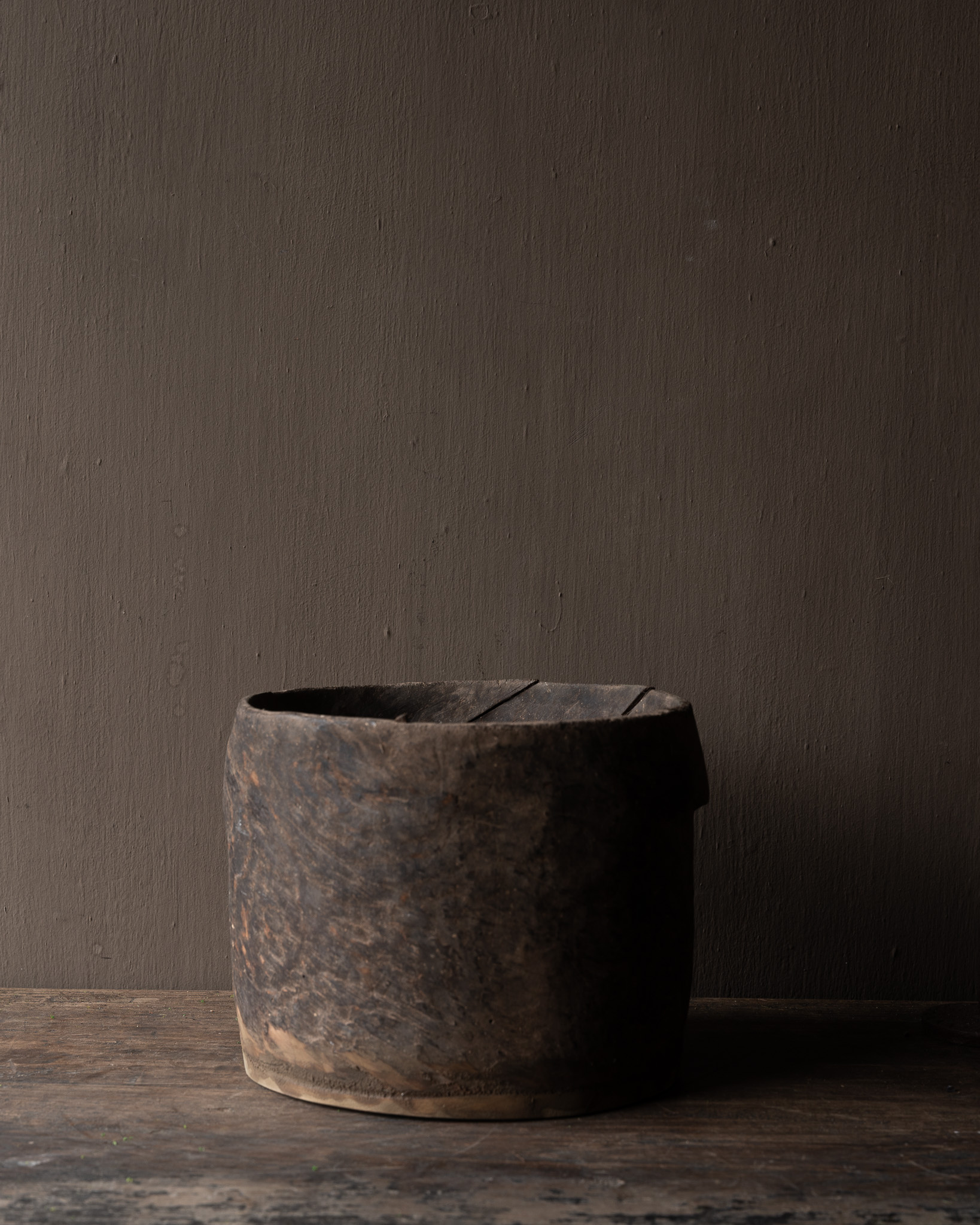 alter nepalesischer Holztopf-4