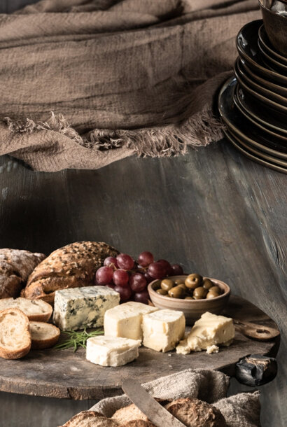 Hoffz Altes türkisches Holz-Brotbrett / Schneidebrett / Pizzabrett XXL