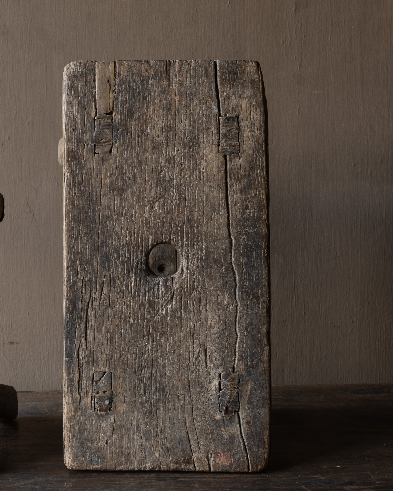 Authentiek Elmwood Houten mini Krukje-2