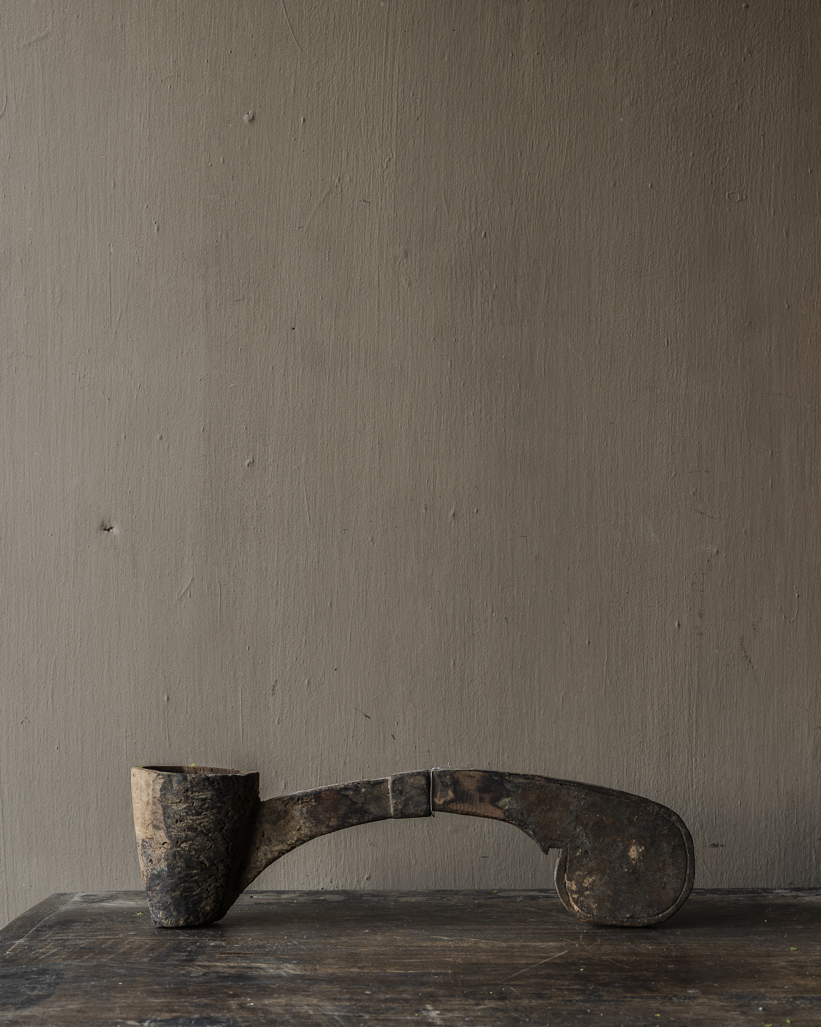 Einzigartiger alter authentischer Holzlöffel-3