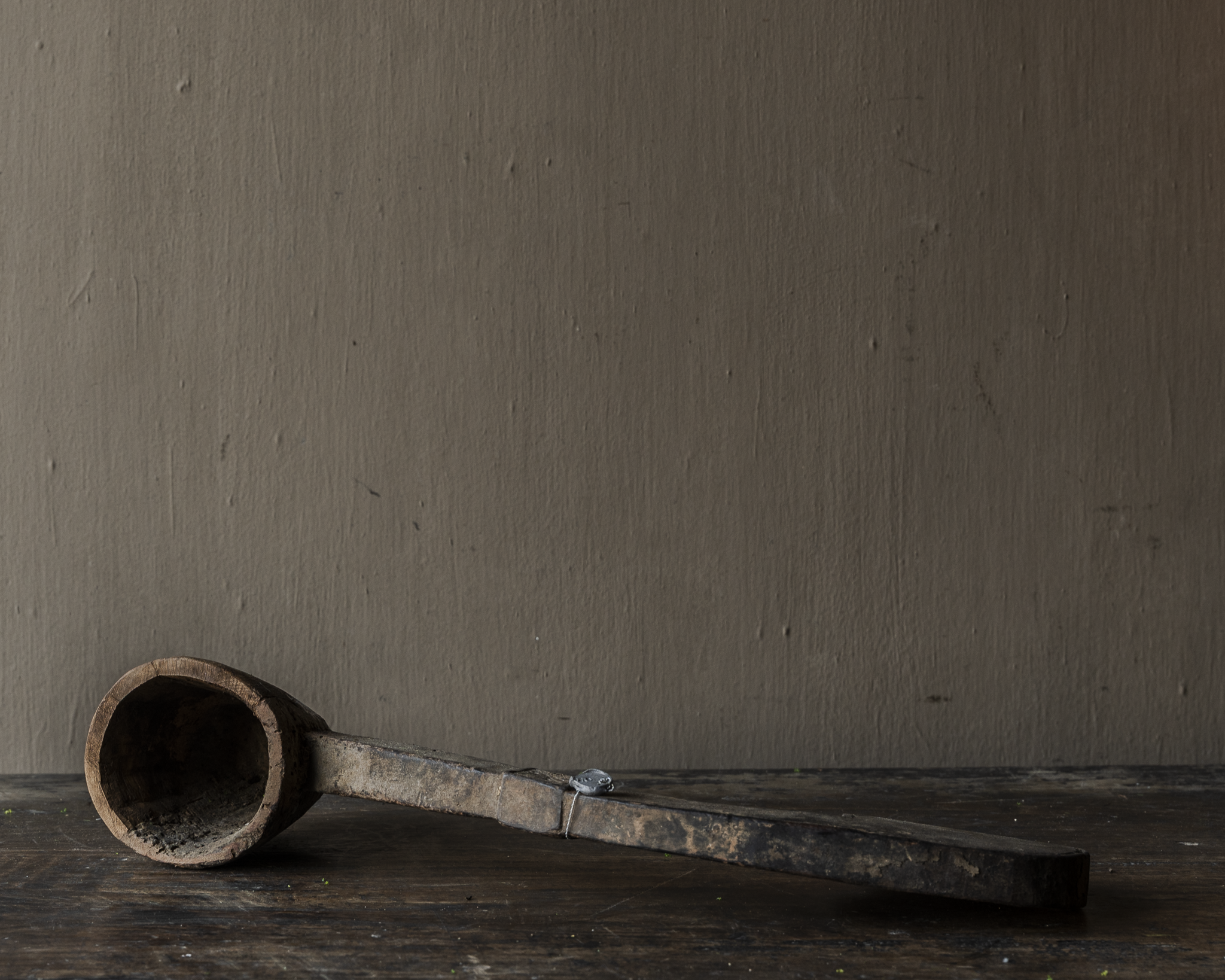 Einzigartiger alter authentischer Holzlöffel-10