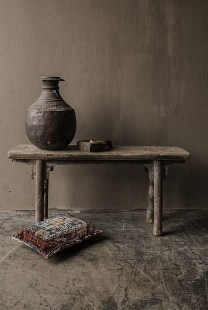 Authentische antike chinesische Bank aus Ulmenholz, 105 x 28 x 51 cm (Höhe)