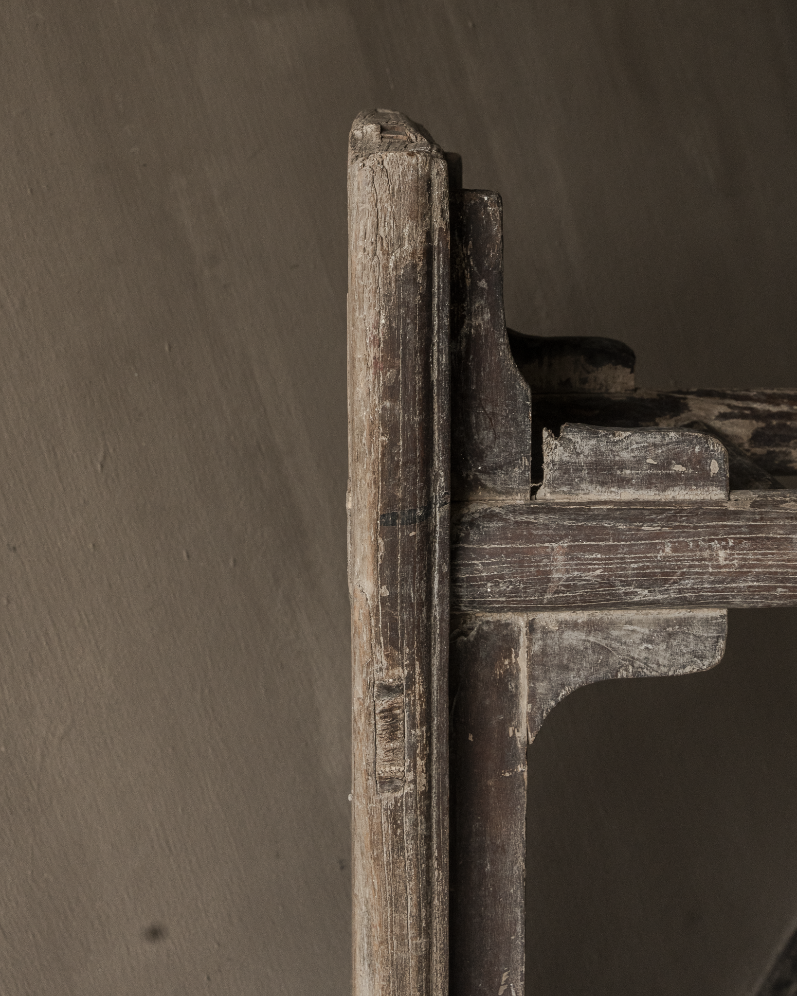 Authentic antique Chinese elmwood wooden bench 105x28xH51cm-7