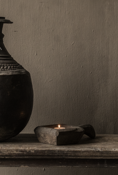 Uniek Oude vierkante Authentieke houten lepel