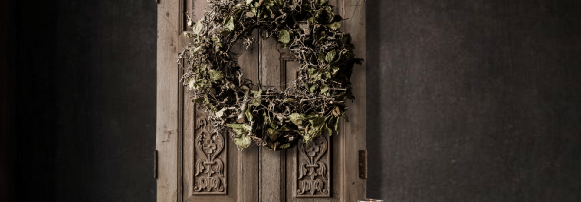 Old Indian wooden shutters set