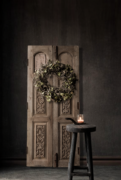 Old Indian wooden shutters set