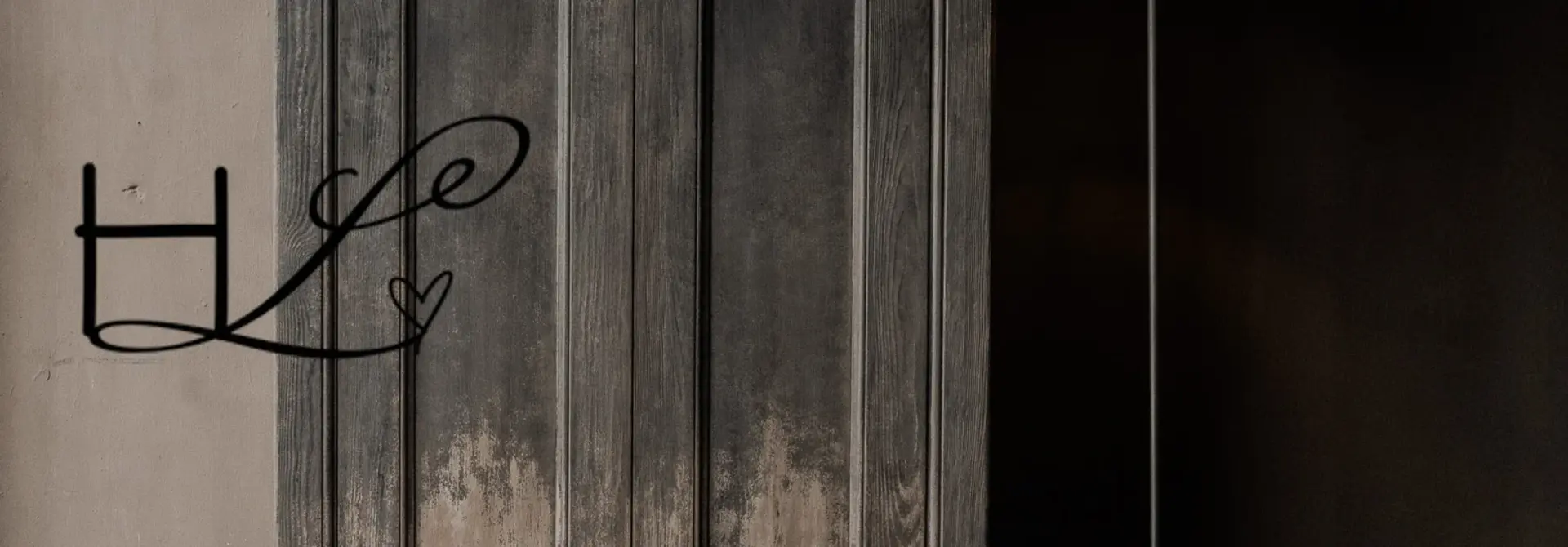 Beautiful, sturdy, rural, old wooden two-door cabinet Luksa