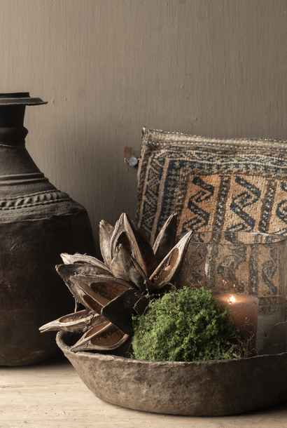 Handmade Paper Mache Bowls & Plates – Brown