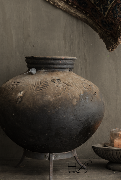 Antiker Steingut-Trinkkrug von Hoffz