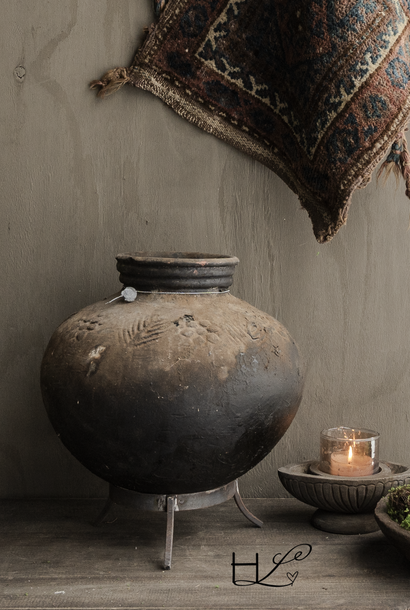 Antiker Steingut-Trinkkrug von Hoffz