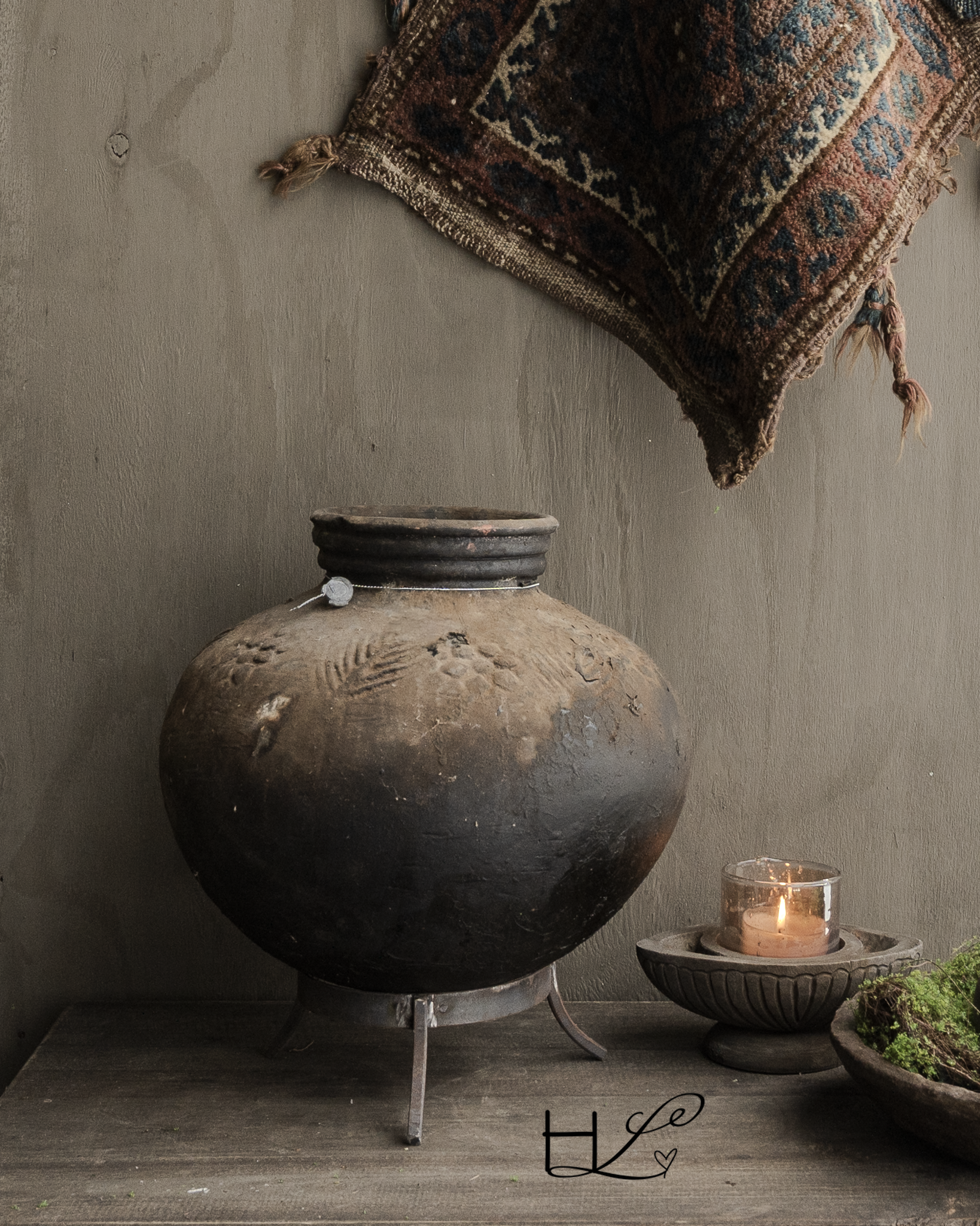 Earthenware Antique tumbler jug Hoffz-1