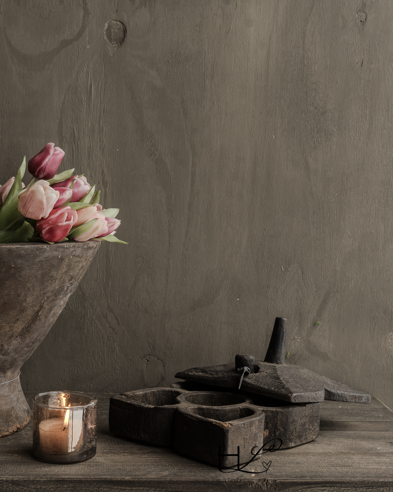 Old antique wooden spice box HOFFZ India-2