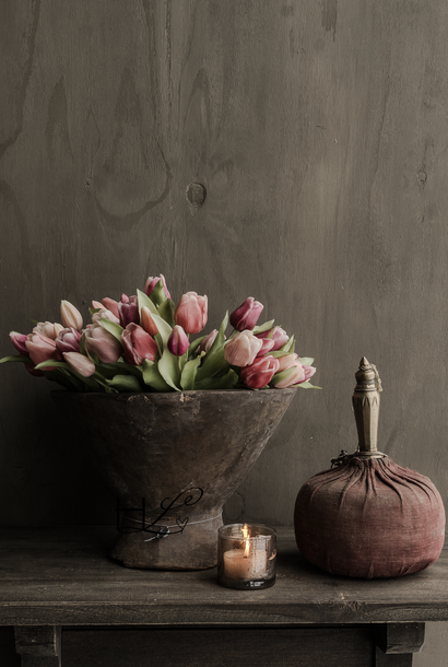 Stoere Oude Houten Vijzel / Pot – HOFFZ