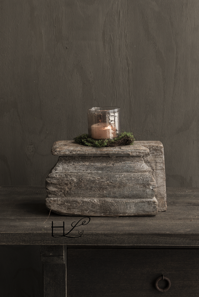 Old Authentic Wooden Pedestal – unique pedestal candlestick