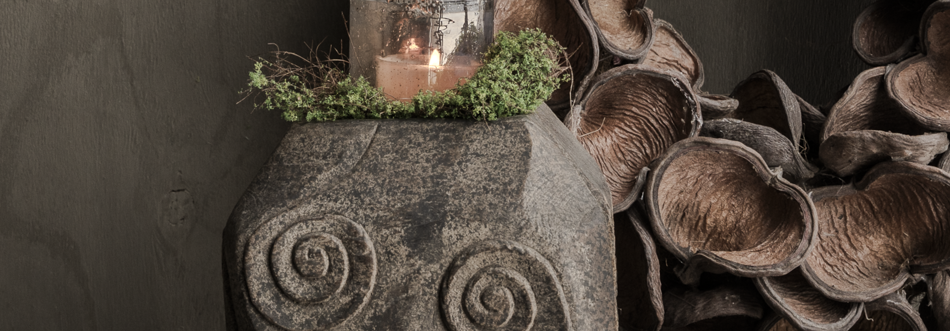 Old Authentic Wooden Base – unique pedestal candlestick Authentic & Unique