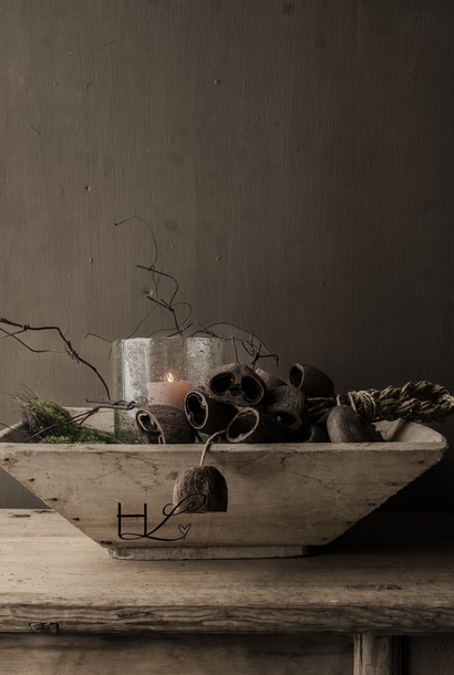 Alter Getreidetrog aus Holz, Indien – Hoffz