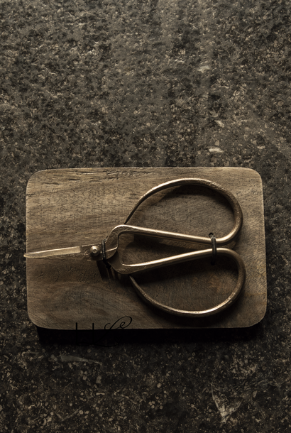 Hammered wrought iron scissors