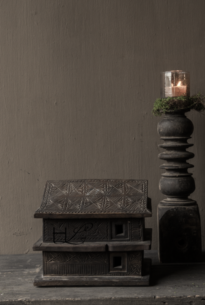 Uniek Oud Authentieke houten kistje   HOFFZ