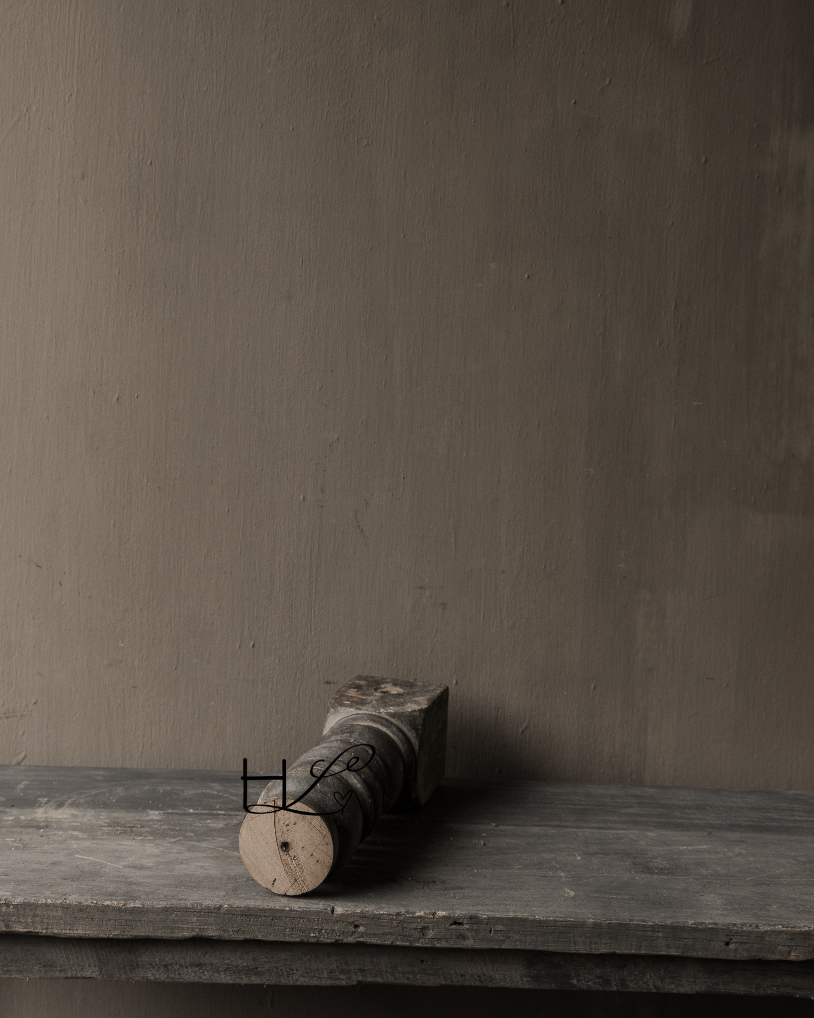 Uniek Houten Oude Baluster kandelaar-7