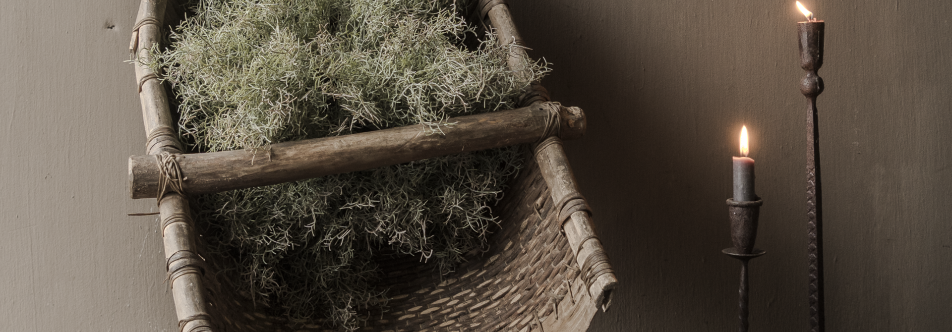 Authentieke Rijstmand / Oogstmand van Bamboe & Hout