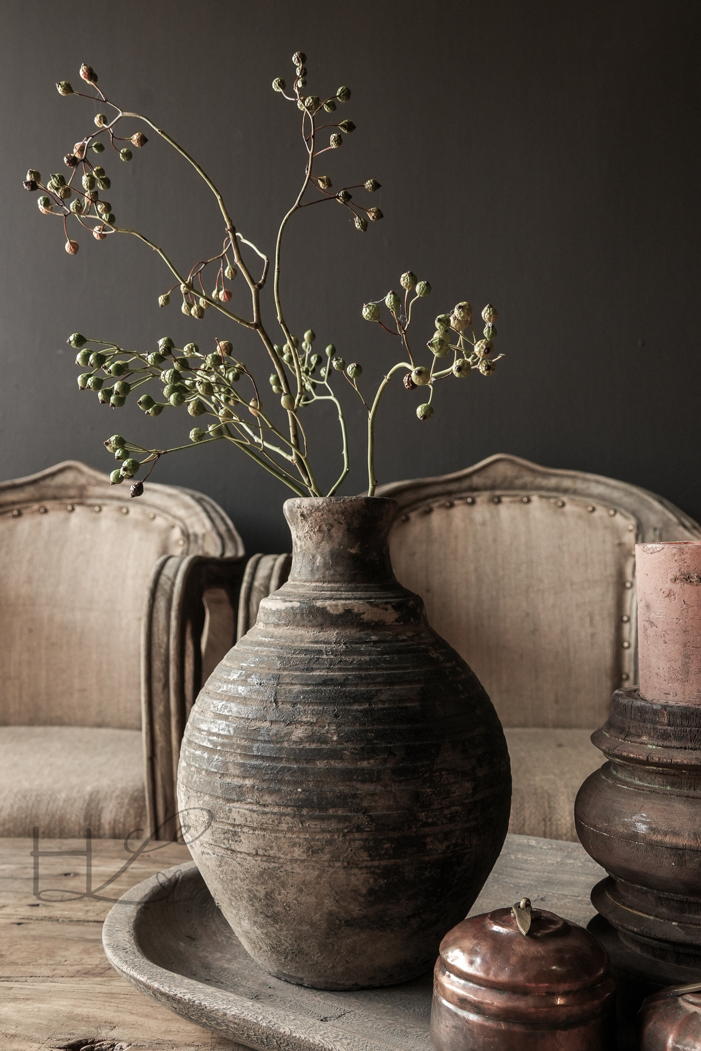 Indisch Aardewerk kruikje handmade-3