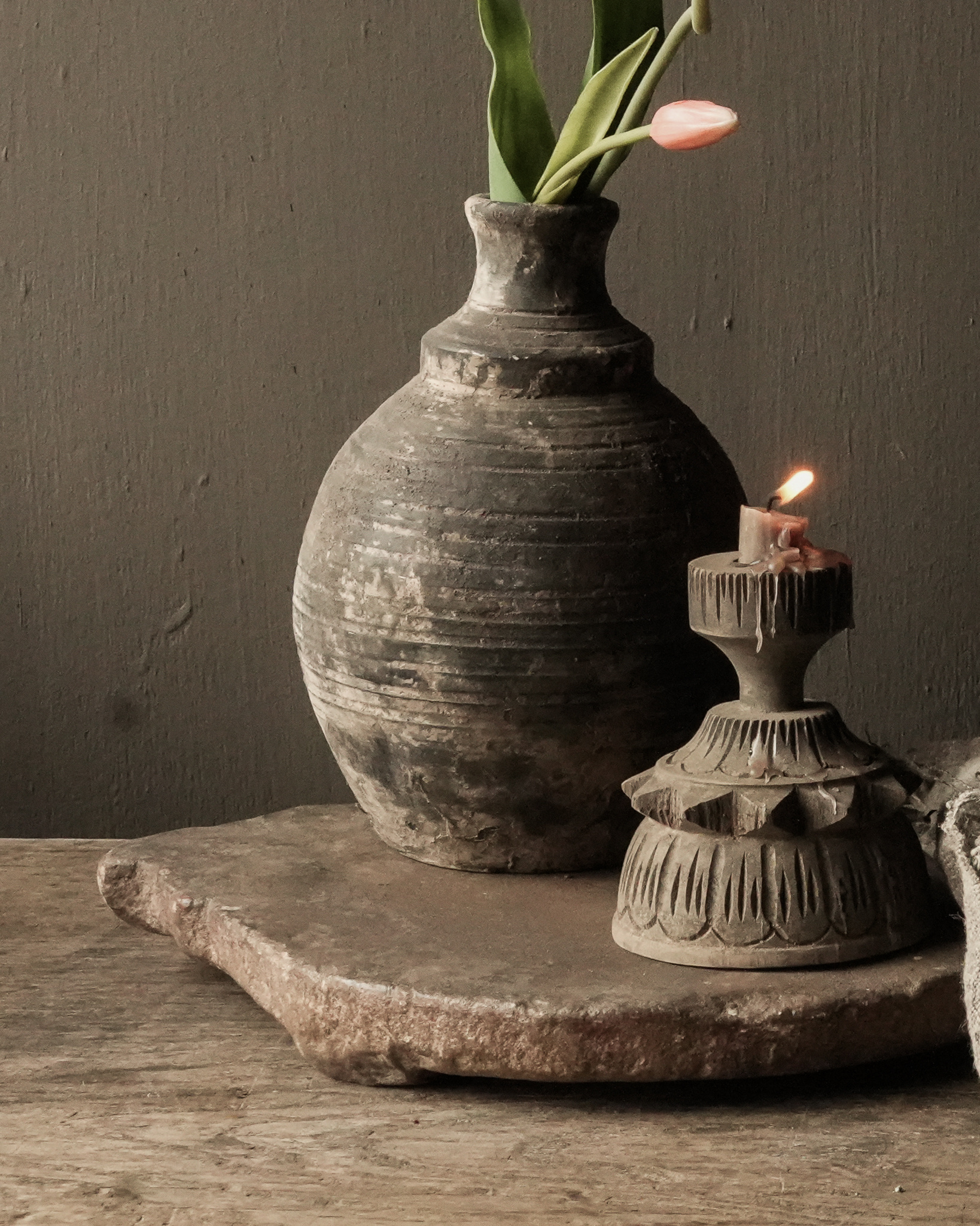 Indisch Aardewerk kruikje handmade-5