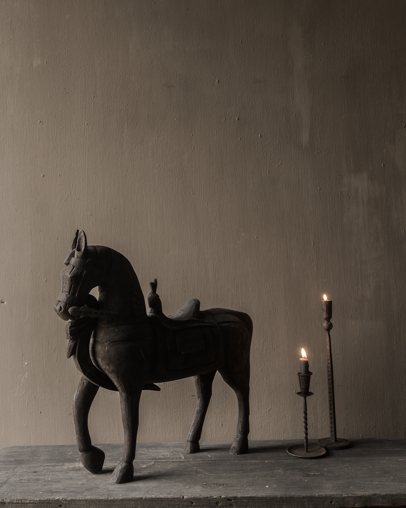 Uniek houten paard handmade-2