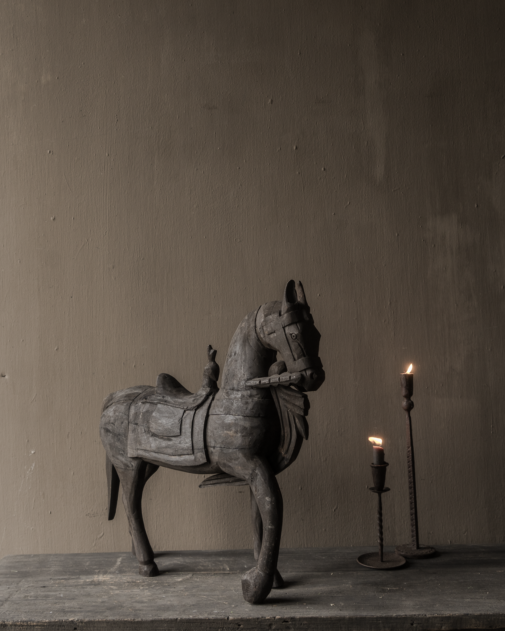 Uniek houten paard handmade-4